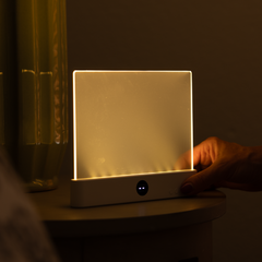 Light panel in use during nighttime reading