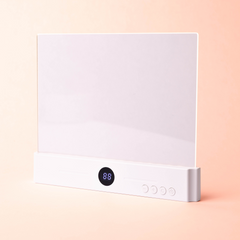 Page illumination reading light panel on a stand